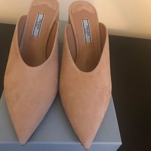 Brand new Prada pointy toe slide